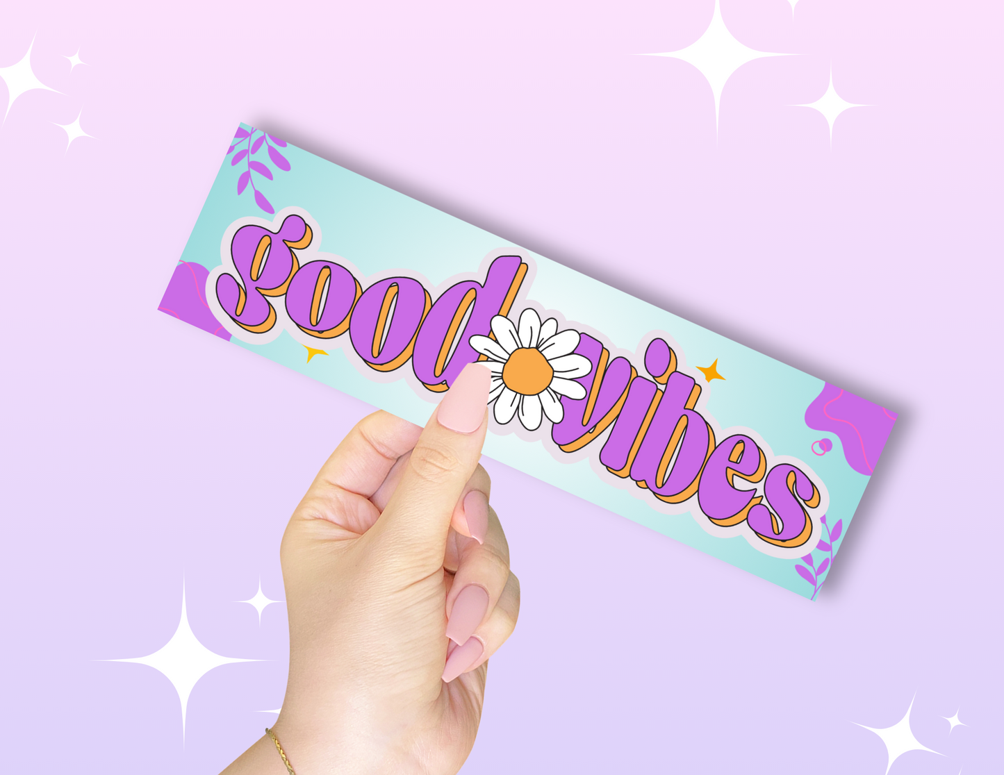 Good Vibes retro Bumper Sticker